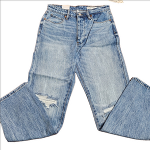 Blank NYC The Howard mid rise loose fit blue Denim organic cotton jeans size 26